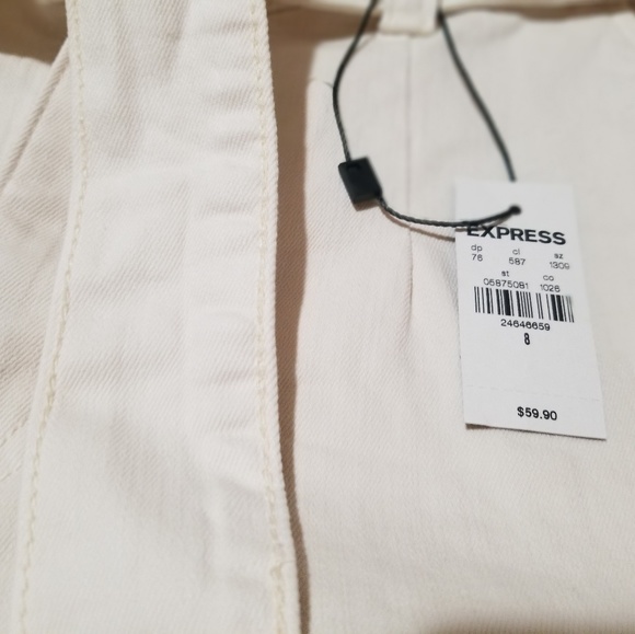 Express High Rise stretch white short - Picture 2 of 3